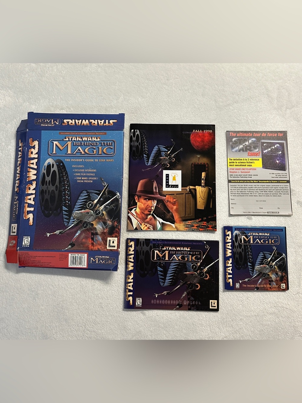 STAR WARS vintage 1998 "behind the magic" PC disc set